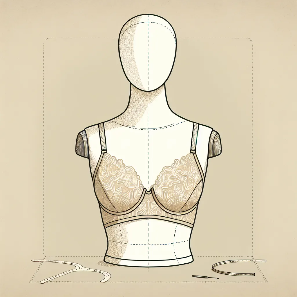 Femme portant un soutien-gorge balconnet beige en dentelle